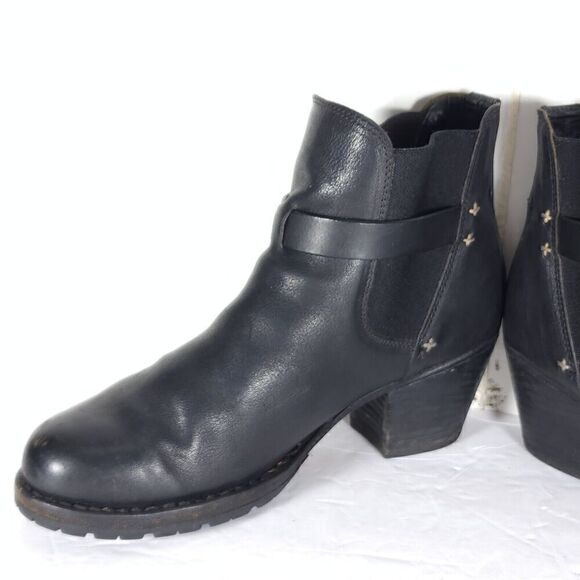 RAG & BONE Women's Durham US7,5 EU37,5 Black Leather Stretch Ankle Booties - Picture 8 of 16